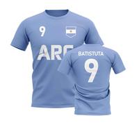 Argentina Junior Gabriel Batistuta Country Code Hero T-Shirt in Light Blue | Size: 9-11 Years Argentina Light Blue 9-11 Years