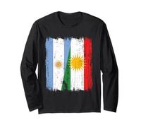 Argentina Kurdistan Half Flag Argentinian Kurdish Jersey Long Sleeve T-Shirt