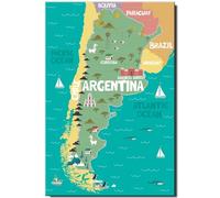 Argentina Map Fridge Magnet Buenos Aires Travel Souvenir