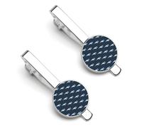 Argentina Map with Flag 1 Pair Men's Tie Clips Lightweight Necktie Tie Bars for Business Wedding Suit