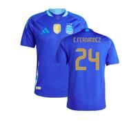 Argentina Men's 2024-2025 Authentic Away Shirt E.FERNANDEZ 24 in Blue | Size: Medium Argentina Blue M