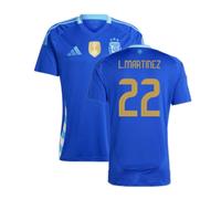 Argentina Men's 2024-2025 Away Shirt L.MARTINEZ 22 in Blue | Size: Medium Argentina Blue M