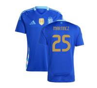 Argentina Men's 2024-2025 Away Shirt MARTINEZ 25 in Blue | Size: 2XL Argentina Blue 2XL