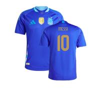 Argentina Men's Mens 2024 - 2025 Authentic Away Shirt - Messi 10 in Blue | Size: Small Argentina Blue S