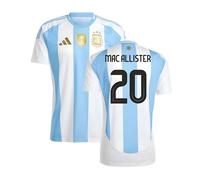 Argentina Men's Mens 2024 - 2025 Home Shirt - Mac Allister 20 in White | Size: 2XL Argentina White 2XL