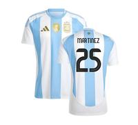 Argentina Men's Mens 2024 - 2025 Home Shirt - Martinez 25 in White | Size: 2XL Argentina White 2XL