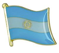 Argentina National Flag Enamel Metal Pin Badge Diplomat Lapel - 1.9cm x 1.6cm - Hard Enamel Celeste and White Sun of May Brooch - Argentine National Symbol Pin for Jacket, Hat, or Backpack