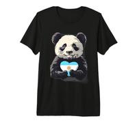Argentina Panda Heart Argentinian Roots Argentinian Pride Premium T-Shirt