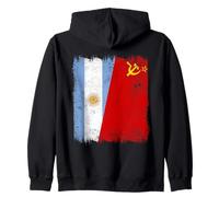 Argentina Soviet Union Flag Argentinian CCCP Heritage Zip Hoodie