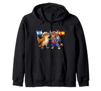 Argentina Spain Flag Argentine Roots Spanish Heritage Zip Hoodie