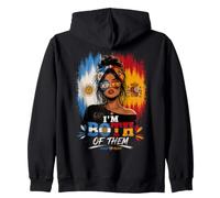Argentina Spain Mix Half Argentinian Half Spanish Messy Bun Zip Hoodie