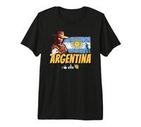 Argentina Vintage Gaucho Flag Retro Tango Dancer Souvenir Premium T-Shirt