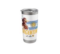 Argentina Vintage Gaucho Flag Retro Tango Dancer Souvenir Stainless Steel Insulated Tumbler