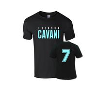 Argentina Women's Edinson Cavani Front Name T-Shirt in Black | Size: Large Argentina Black L