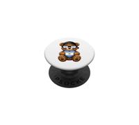 Argentinan Flag Teddy Bear Heart Heritage Outfit Argentina PopSockets Adhesive PopGrip