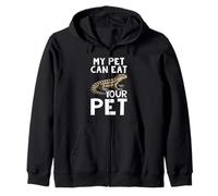 Argentine Black and White Tegu Zip Hoodie