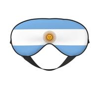 Argentine Flag Comfortable Sleeping Aid Soft Eye Mask Adjustable Blackout Cover Reversible Night Rest