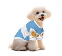 Argentine Flag Dog T-Shirt Clothes Apparel Puppy Vest Pet and Elastic Tank Top Clothing, Dogs Cats Pullovers Cute Breathable Soft Small