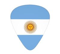 Argentine flag Guitar picks, 12 pieces per pack, 3 different thicknesses, suitable for guitar, bass, ukulele and other instruments.