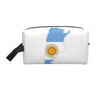 Argentine Flag Map Print Toiletry Bag for Men Travel Toiletry Bag, Spacious Capacity Cosmetic Bag for Women