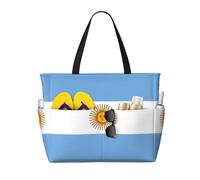 Argentine flag Multifunctional Beach Travel Bag Multi Pocket Fashionable Design Suitable for Various Outdoor Venues