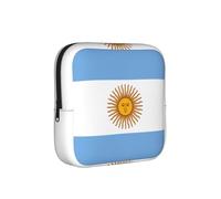 Argentine Flag Period Proof Storage Bag-Feminine Hygiene Travel Case for Sanitary Pads, Discreet Mensural Pouch for Purse Office