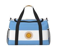 Argentine Flag Print Ample Space Travel Duffle Bag Stylish with Waterproof Zipper for Airplane Gym