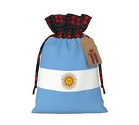 Argentine Flag Print Gift Reusable Bags Drawstring Celebrations Holiday Birthday Party Favors Pouches