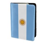 Argentine flag Print Passport Holder for Travel,Wallet Case RFID Blocking Leather Card Slot Protector