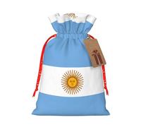 Argentine Flag Print Reusable Gift Bags,Drawstring Gift Bags For Jewelry And Gifts,For Festive Occasions