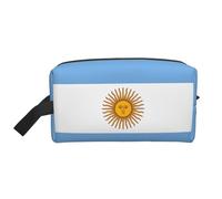 Argentine Flag Print Toiletry Bag for Women Travel Toiletry Bag, Spacious Capacity Cosmetic Bag for Men