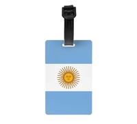 Argentine Flag Print UV Print Luggage Tag Vibrant PVC Suitcase ID Bold Artistic Travel Accessory Graduation Gift