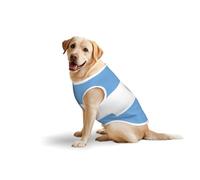 Argentine Flag Soft Cotton T-Shirt Vest For Large Dogs, Print Pet Clothes Breathable Pet Pullover Tee Sleeveless Sweatshirt (3xl-5xl)