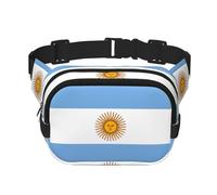 Argentine Flag Square Double-Layer Waist Bag for Outdoor Activities Such as Sports, Travel, Hiking, Cycling