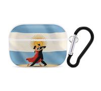 Argentine Flag Tango Compatible with Airpod Pro Case PC Scratch-Resistant Drop-Proof Protective Cover with Keychain