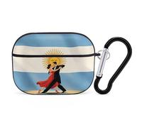 Argentine Flag Tango Compatible with Airpod Pro Case PC Scratch-Resistant Drop-Proof Protective Cover with Keychain
