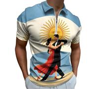 Argentine Flag Tango Men's Quick Dry Golf Polo Shirts