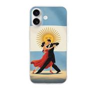 Argentine Flag Tango TPU Cell Phone Case Compatible with iPhone 16/16 Plus/16 Pro/16 Pro Max/16 E Soft Protective Shell