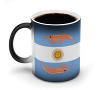 Argentine Red Shrimp Argentina Flag Funny Mug Coffee Tea Cup Color Changing Heat Sensitive for Home Office
