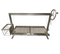 Argentinian Asado Charcoal BBQ Grill for Brick Outdoor DIY Kitchen (112cm With Ember Maker)