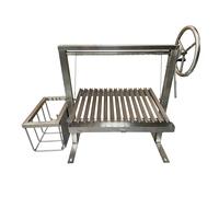 Argentinian Asado Charcoal BBQ Grill for Brick Outdoor DIY Kitchen (67cm With Ember Maker)