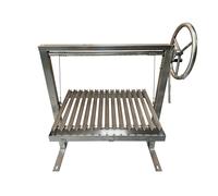 Argentinian Asado Charcoal BBQ Grill for Brick Outdoor DIY Kitchen (67cm Without Ember Maker)