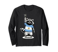 Argentinian Flag Raccoon Argentina Long Sleeve T-Shirt
