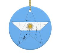Argentinian flag star Christmas Ornaments, Hanging Festive Decorative Ornament, Perfect for Holiday and Gift