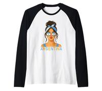 Argentinian Girl Argentina Flag Argentinian Girlfriend Wife Raglan Baseball Tee