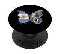 Argentinian Girls Roots Argentina Pride Butterfly Women PopSockets Adhesive PopGrip