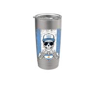 Argentinian Pride Skeleton Art Tee Stainless Steel Insulated Tumbler