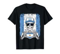 Argentinian Pride Skeleton Art Tee T-Shirt