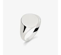Argentium Oxford Oval Medium Signet Ring SOM-ARG-MED