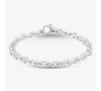 Argentium Silver 7.5 Inch Horseshoe Link Chain Bracelet ARG-943034-7.5